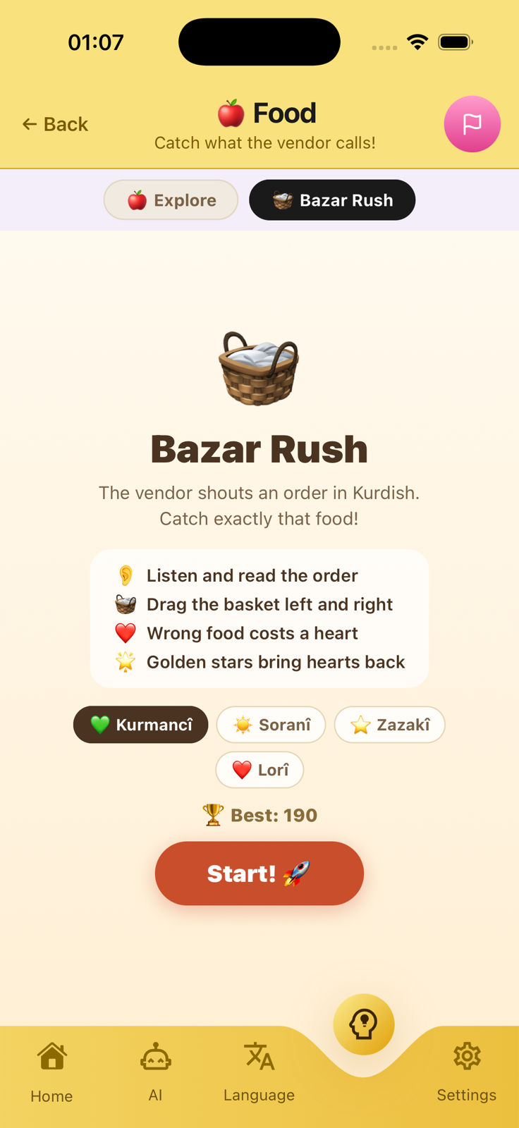 Bazar Rush — Screenshot des Spiels